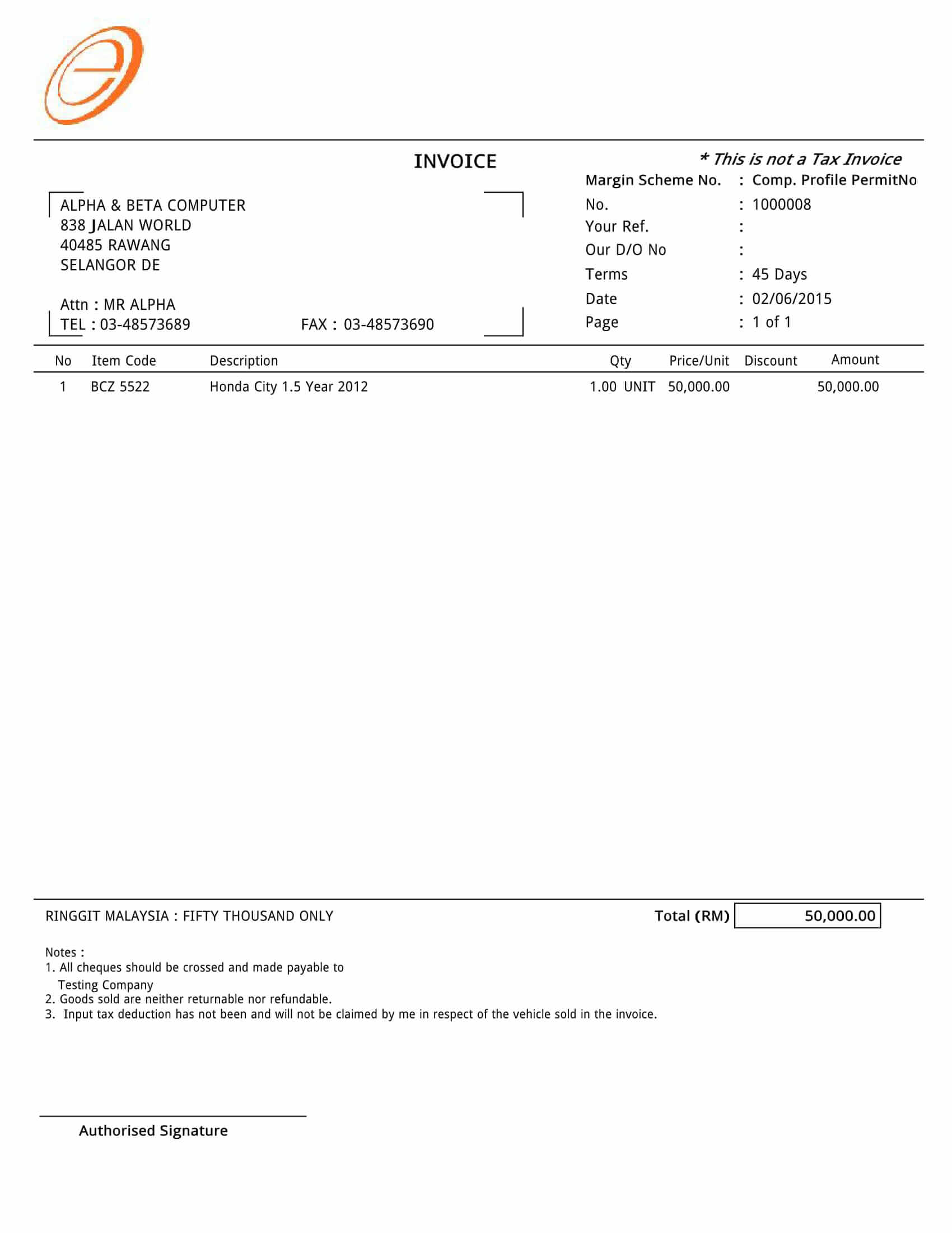 26-sales-invoice-margin-scheme-e-stream-msc